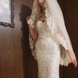 Wedding Dress Bariano Australia White Size 4/S NWT